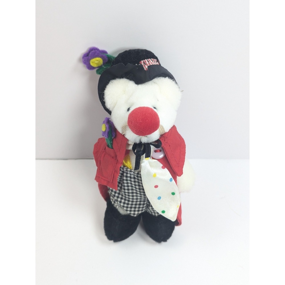 Vintage Wee Bear Village GANZ Bear Nozee Clown 2001